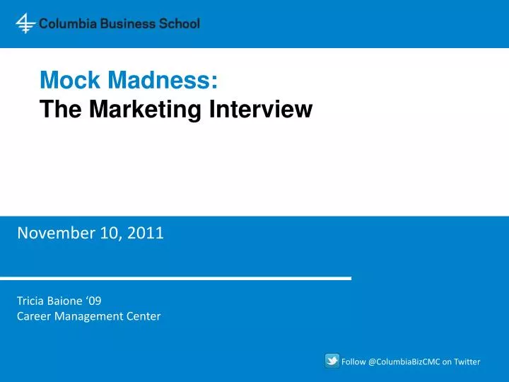mock madness the marketing interview