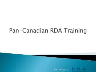 Pan-Canadian RDA Training