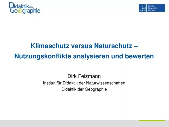 klimaschutz versus naturschutz nutzungskonflikte analysieren und bewerten