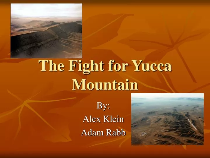 the fight for yucca mountain