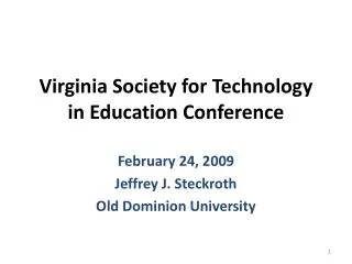 Virginia Society for Technology in Education Conference