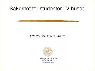 http www vhuset lth se