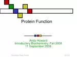 Protein Function - slide 1