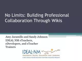 No Limits: Building Professional Collaboration Through Wikis