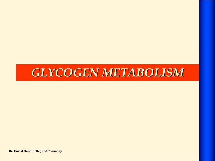 PPT - Glycogen Metabolism PowerPoint Presentation, Free Download - ID ...