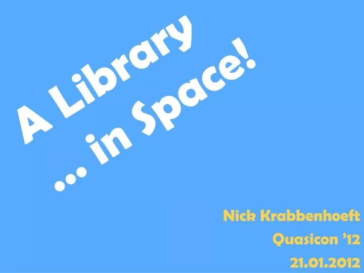 a library in space