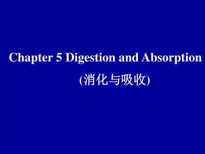 chapter 5 digestion and absorption