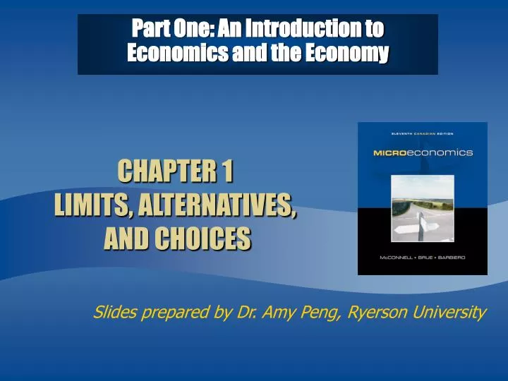part one an introduction to economics and the economy