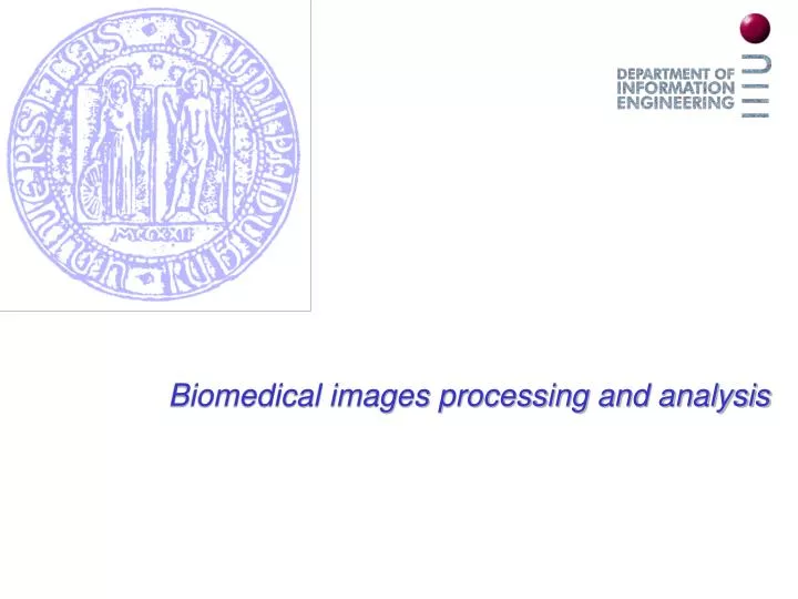biomedical images processing and analysis