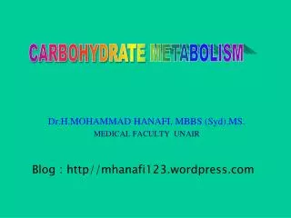Dr.H.MOHAMMAD HANAFI, MBBS (Syd).MS. MEDICAL FACULTY UNAIR