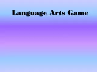 Language Arts Game
