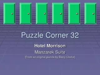Puzzle Corner 32