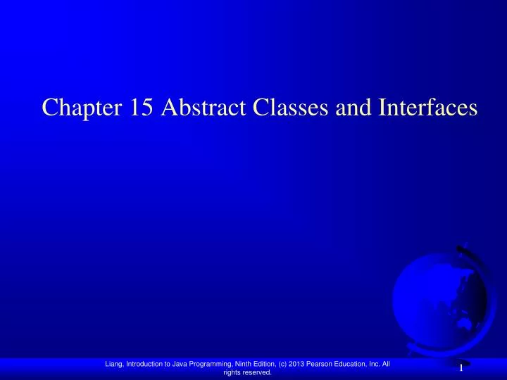 chapter 15 abstract classes and interfaces
