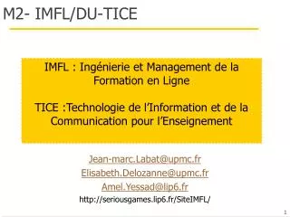 m2 imfl du tice