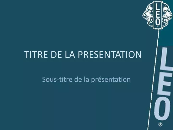 titre de la presentation