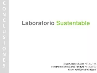 laboratorio sustentable