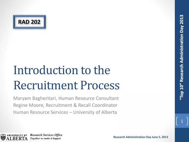 introduction to the recruitment process