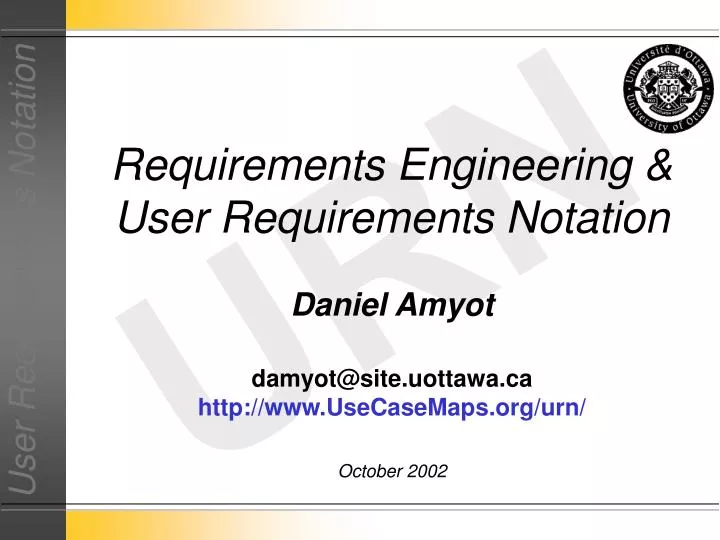 requirements engineering user requirements notation