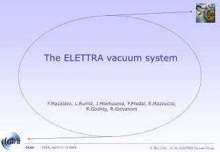The ELETTRA vacuum system