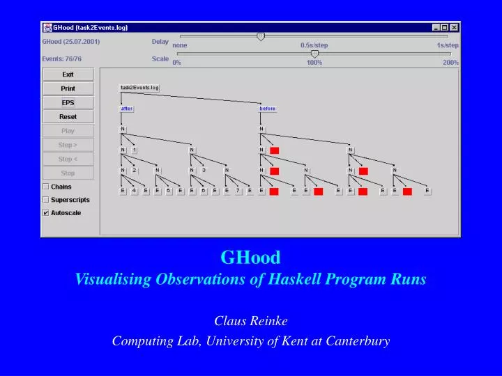 ghood visualising observations of haskell program runs