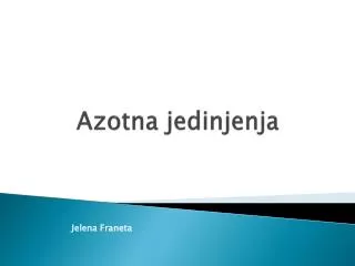 azotna jedinjenja