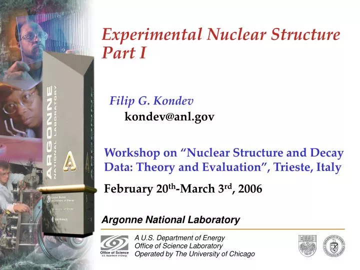 experimental nuclear structure part i