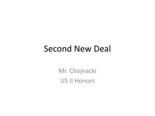 Second New Deal