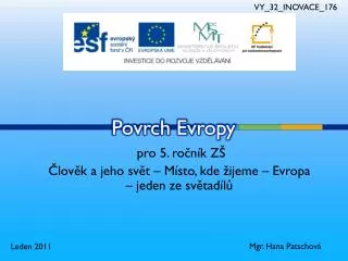 povrch evropy