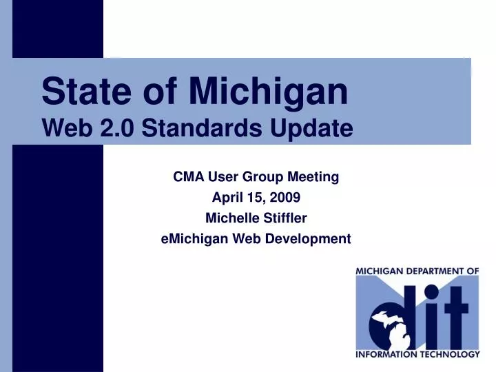 state of michigan web 2 0 standards update
