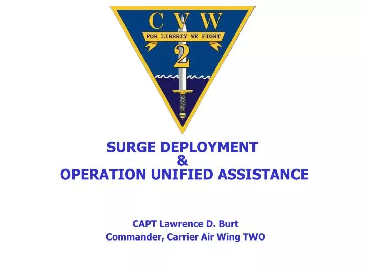 surge deployment operation unified assistance