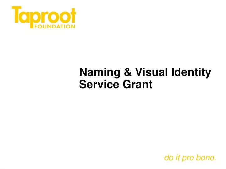 naming visual identity service grant