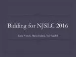 Bidding for NJSLC 2016