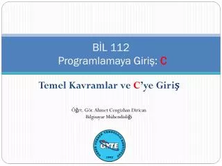 b l 112 programlamaya giri c