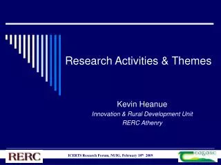 Research Activities &amp; Themes