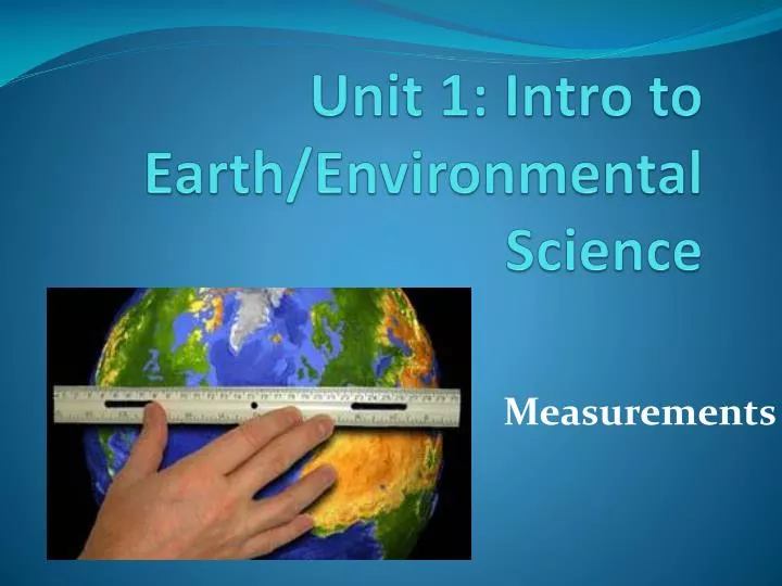 unit 1 intro to earth environmental science