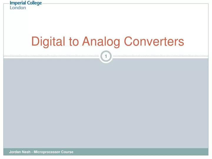digital to analog converters