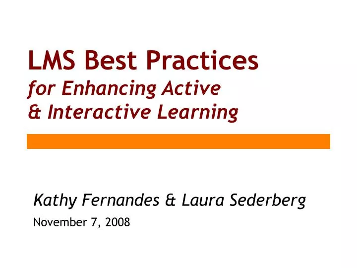 lms best practices for enhancing active interactive learning