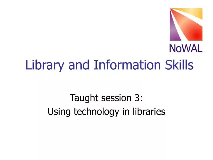 library and information skills
