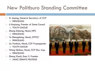 New Politburo Standing Committee