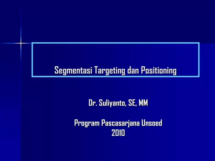 segmentasi targeting dan positioning