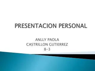 PRESENTACION PERSONAL