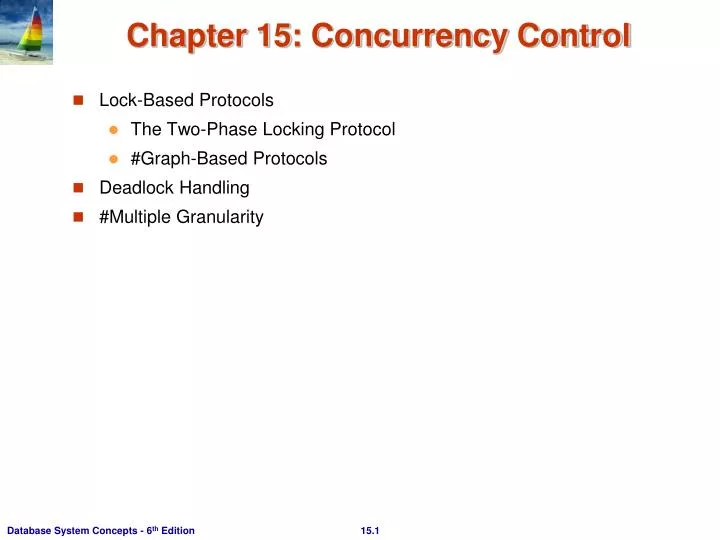 chapter 15 concurrency control