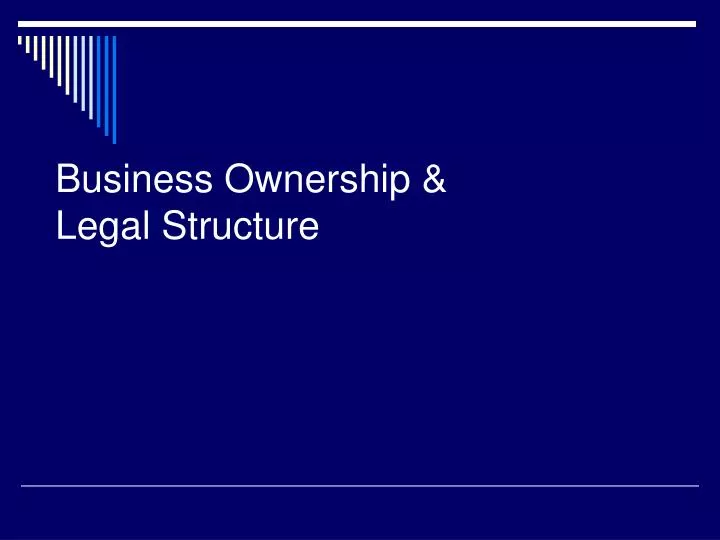 business ownership legal structure