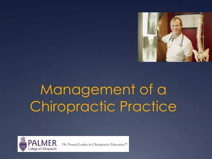 management of a chiropractic practice