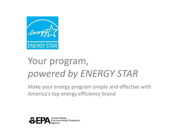 your program p owered by energy star