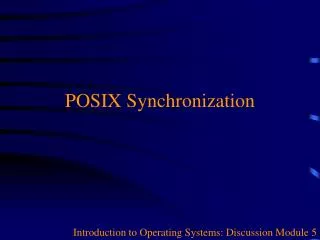 POSIX Synchronization