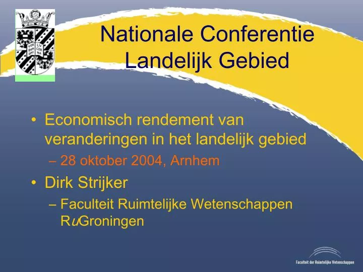 nationale conferentie landelijk gebied