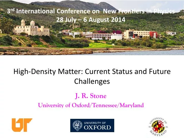 high density matter current status and future challenges