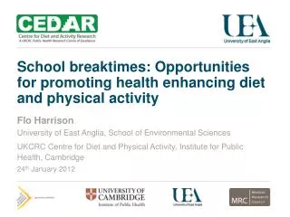 School breaktimes: Opportunities for promoting health enhancing diet and physical activity