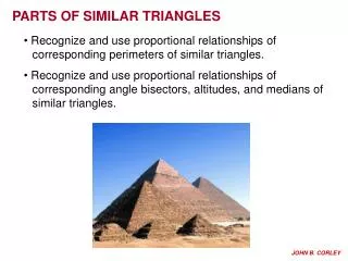 PARTS OF SIMILAR TRIANGLES